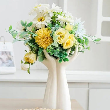 Human Hand Ceramic Vase – Creative Nordic Style Vase for Home & Office Decor - Melillo Enterprises